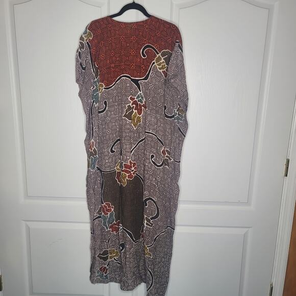 Womens House Dress ONE SIZE fits most Kaftan Beach CoverUp Cotton Colorful NEW - Picture 5 of 6